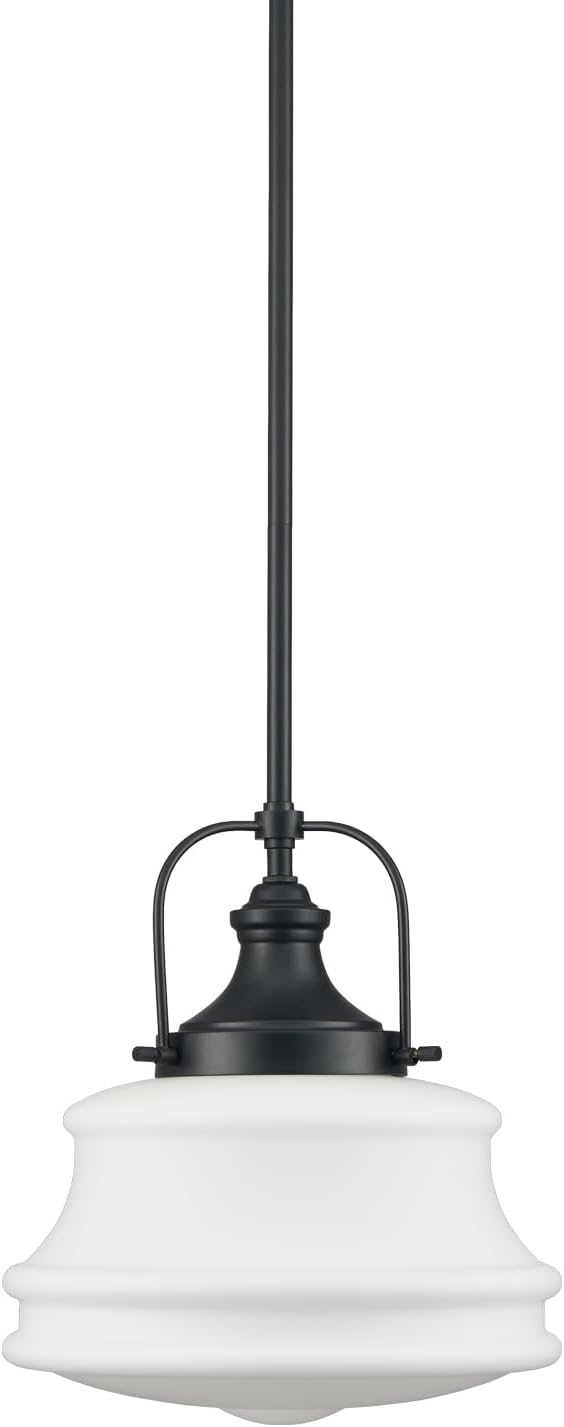 Black Industrial Schoolhouse Pendant Light
