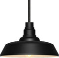 Large Black Farmhouse Dome Pendant Light