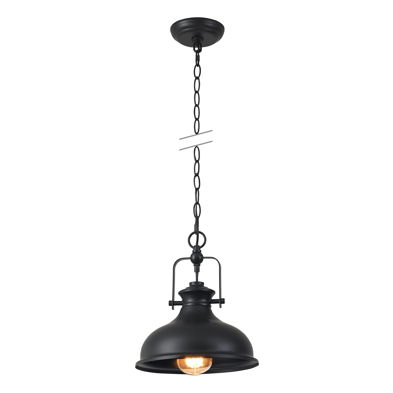Black Vintage Industrial Dome Pendant Light