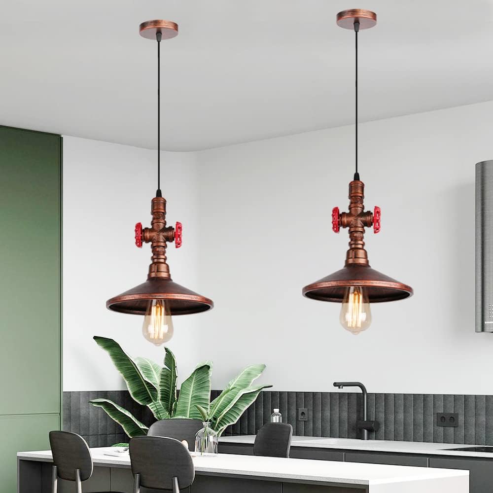 Bronze Steampunk Industrial Pipe Pendant Light
