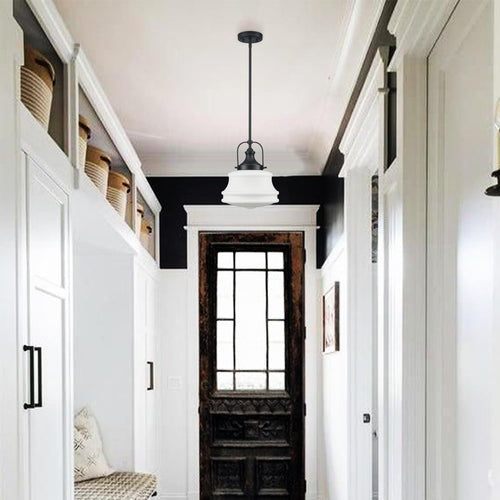Black Industrial Schoolhouse Pendant Light
