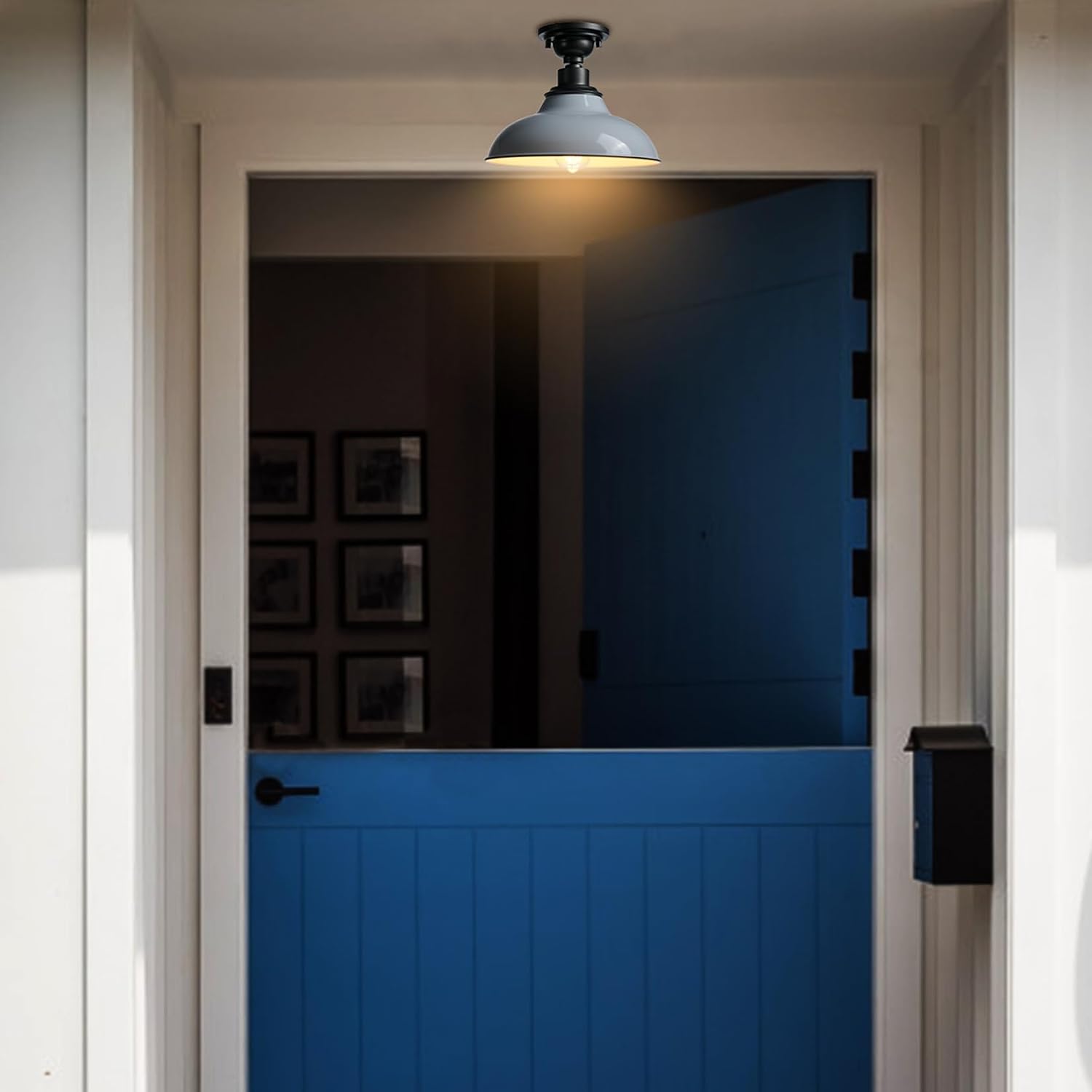 Farmhouse Semi‑Flush Ceiling Light Fixture