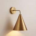 Vintage Brass Conical Metal Wall Sconce
