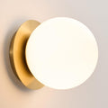 Mid‑Century Modern Brass Globe Wall Sconce
