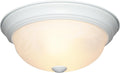 White 2‑Light Flush‑Mount Ceiling Light