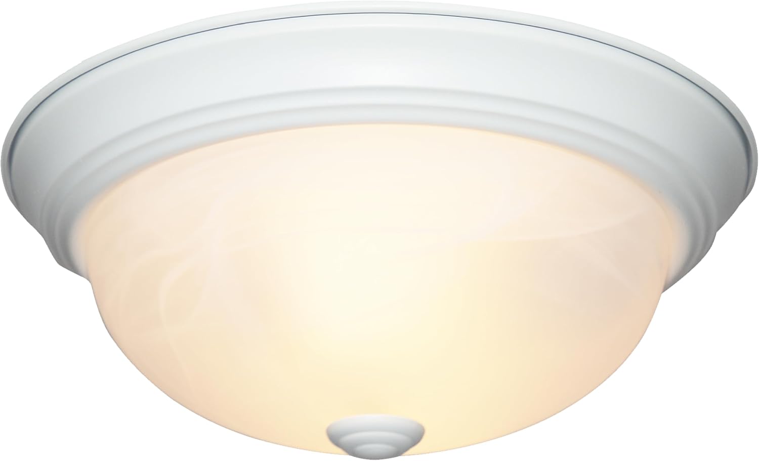 White 2‑Light Flush‑Mount Ceiling Light