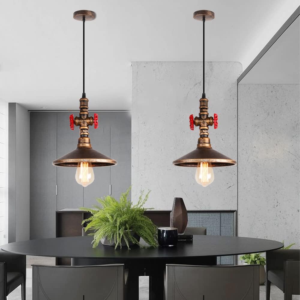 Bronze Steampunk Industrial Pipe Pendant Light