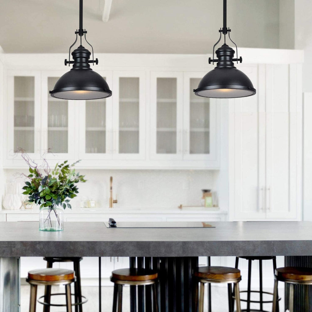 Vintage Industrial Black Pendant Light Fixture