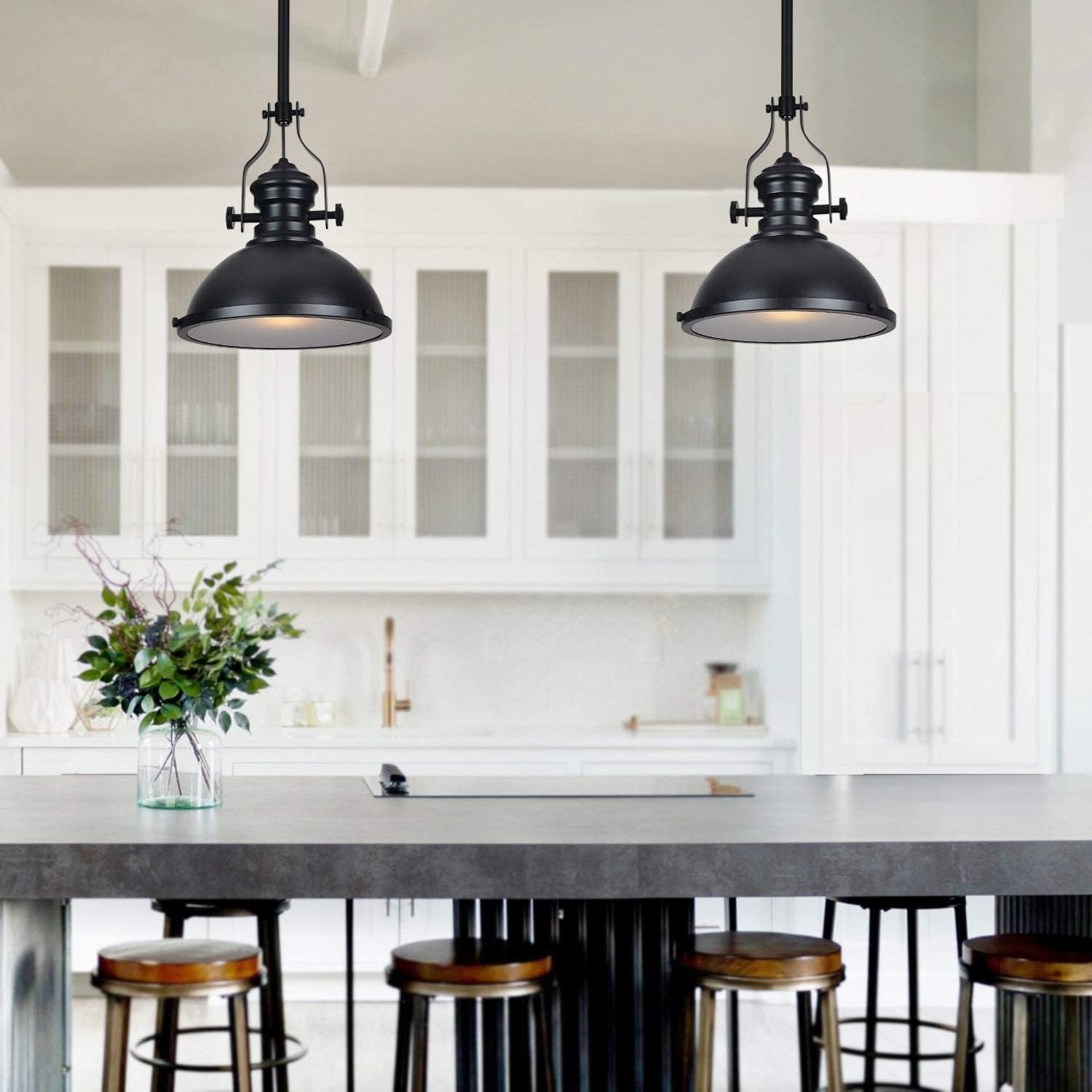 Vintage Industrial Black Pendant Light Fixture