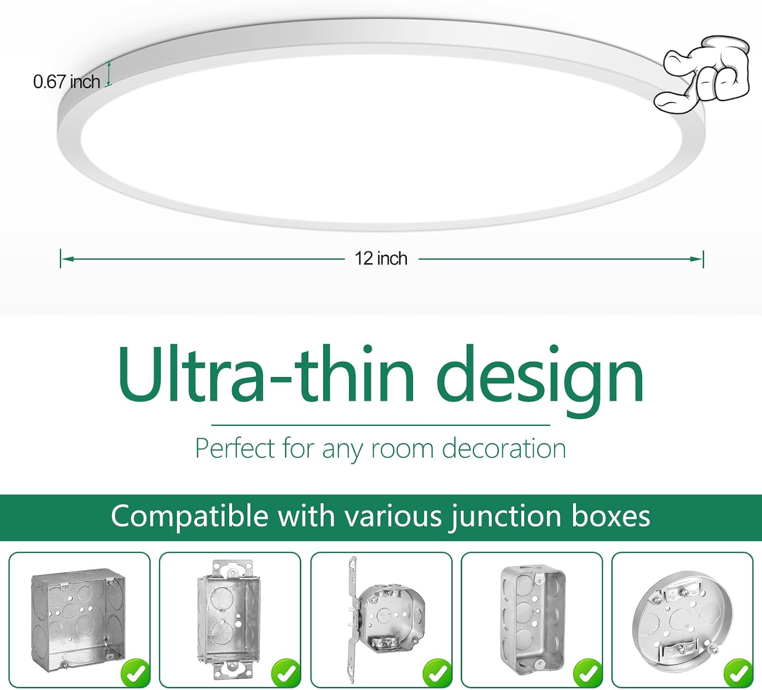 Dimmable Modern LED Ceiling Light Fixture