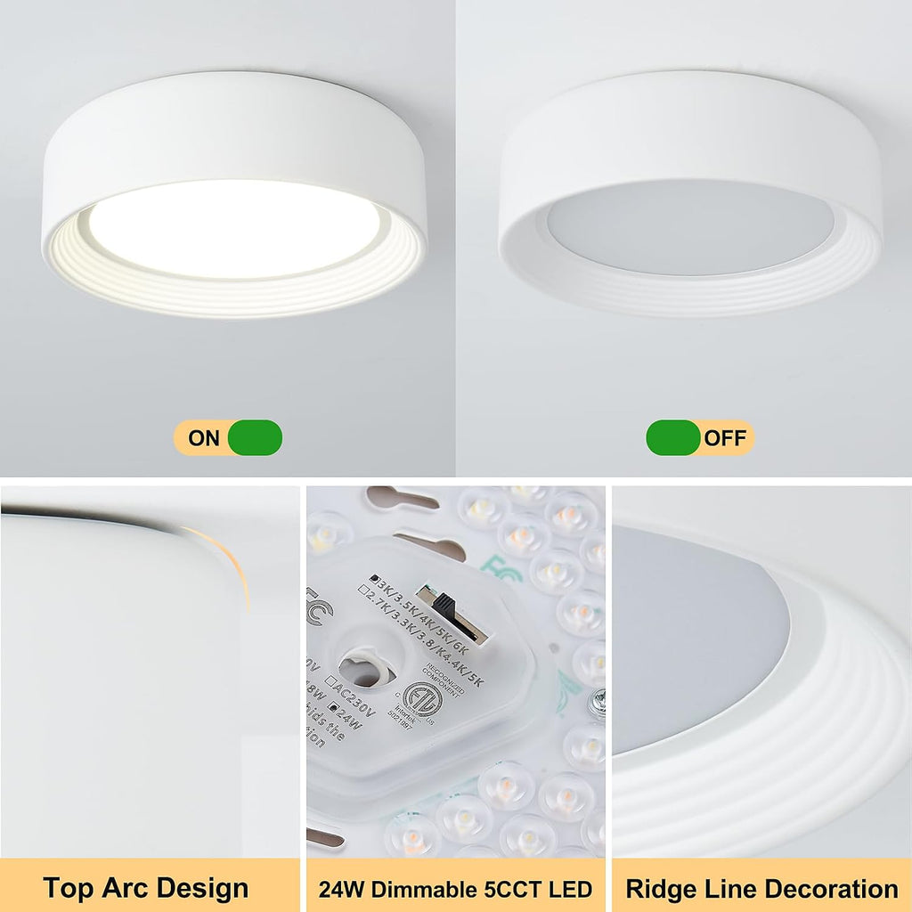 Dimmable 5CCT White LED Ceiling Light