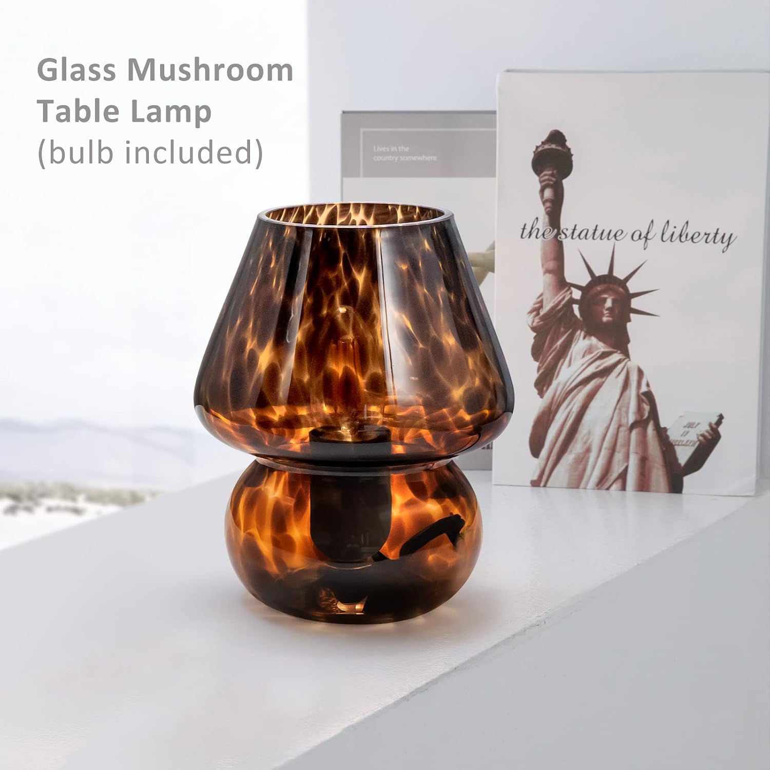Vintage Dimmable Mushroom Table Lamp Set