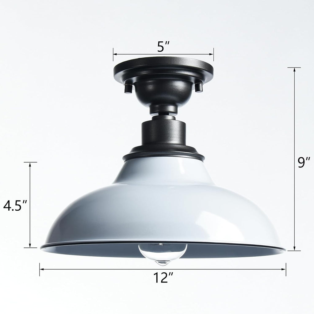 Farmhouse Semi‑Flush Ceiling Light Fixture