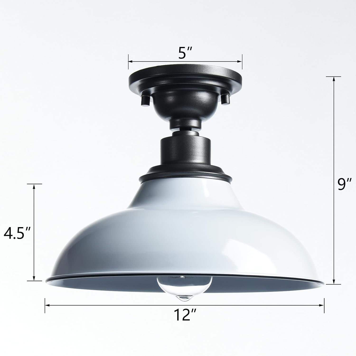 Farmhouse Semi‑Flush Ceiling Light Fixture