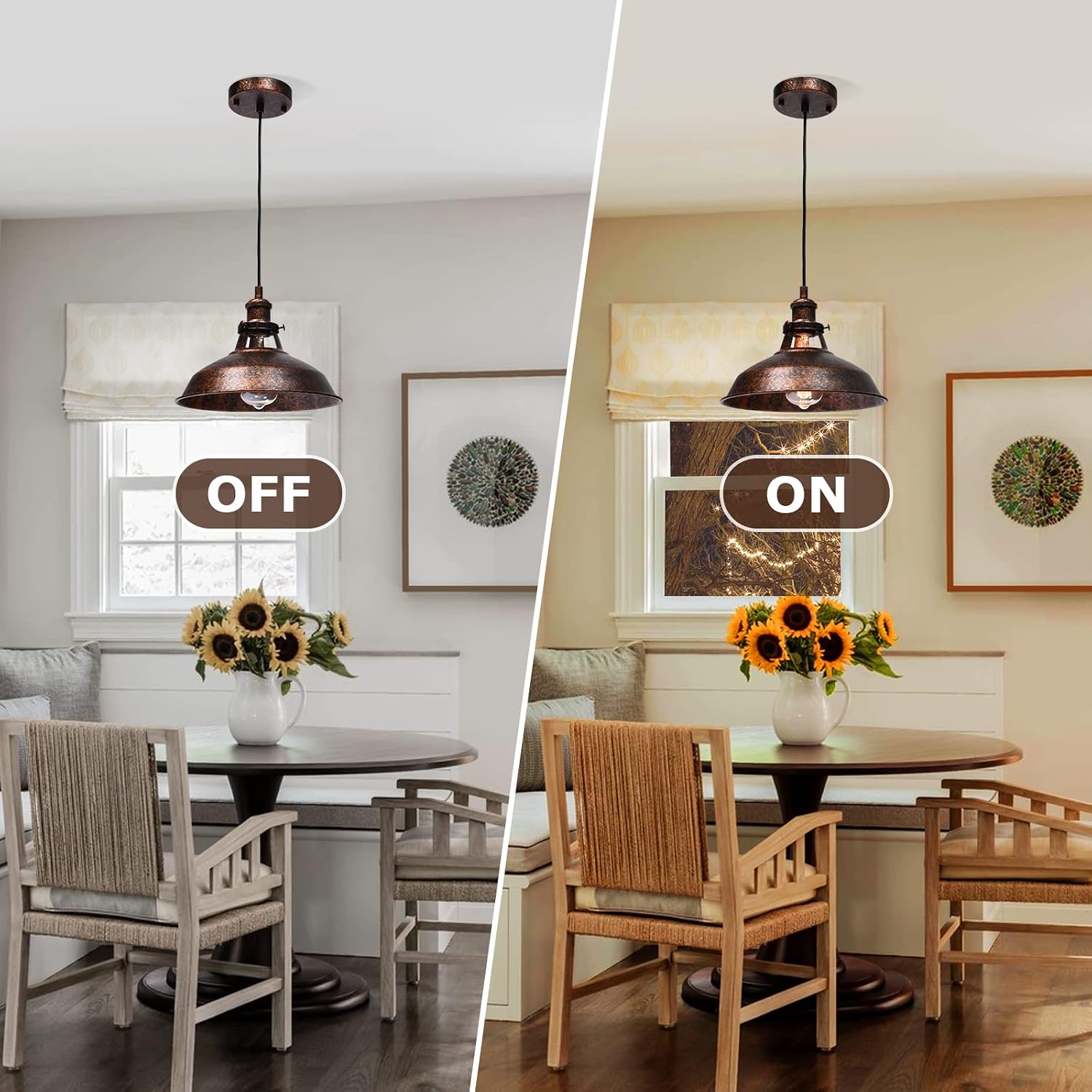 Vintage Industrial Barn Pendant Light Fixture