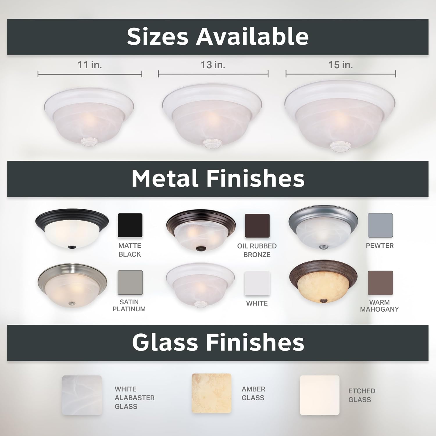 White 2‑Light Flush‑Mount Ceiling Light