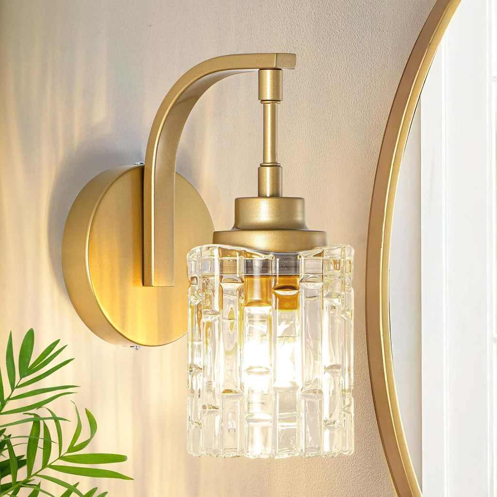 Vintage Brass Gold Bathroom Wall Sconce