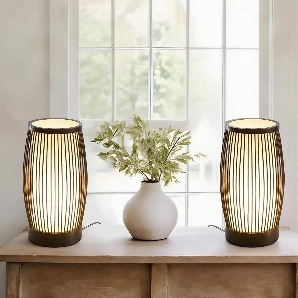 Boho Small Bedside Table Lamp Set