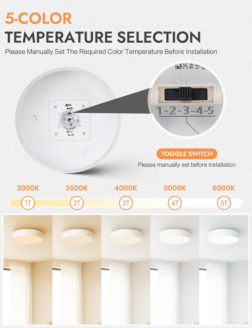 Dimmable Modern White LED Ceiling Light