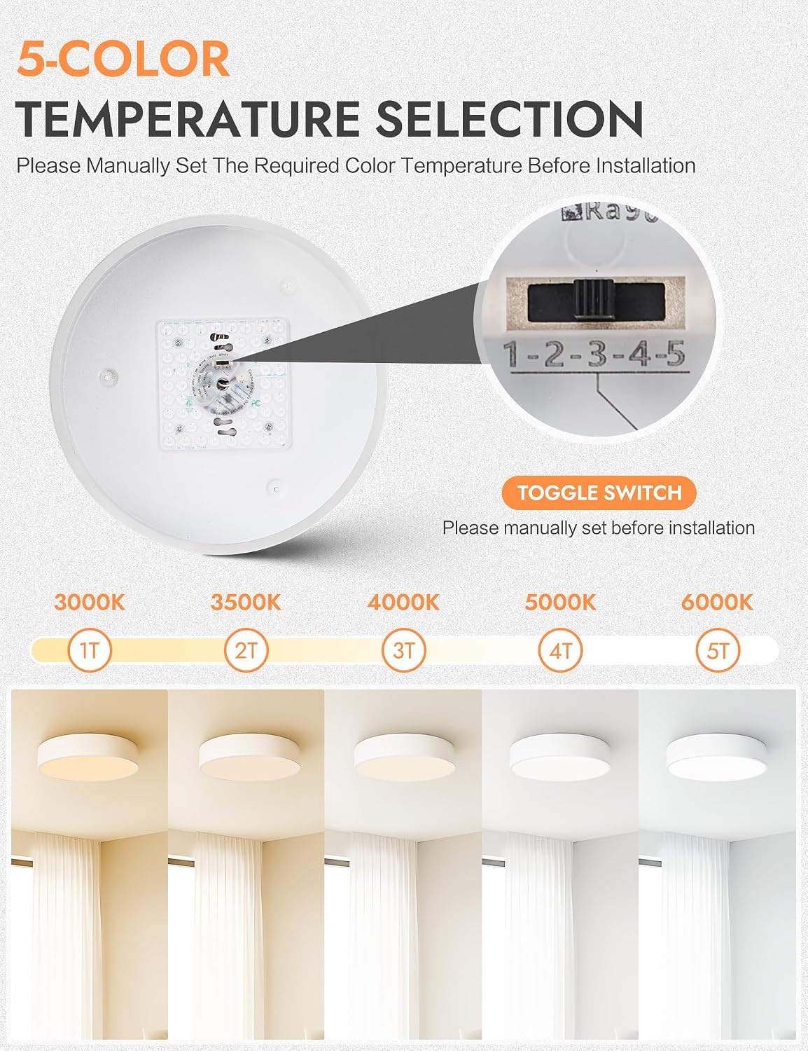 Dimmable Modern White LED Ceiling Light